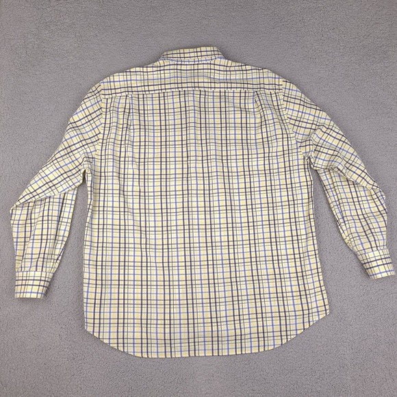 Andre Ghekiere Shirt Mens XL Plaid Button Down Made In France Cotton Long Sleeve - Picture 9 of 15